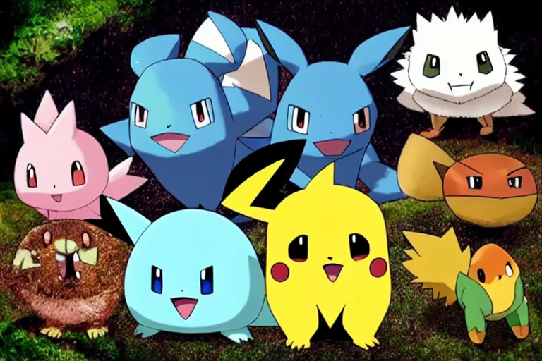 Image similar to real life earth pokemon cute adorable chunky playful rocky happy cheeky mischievous ultra realistic underground