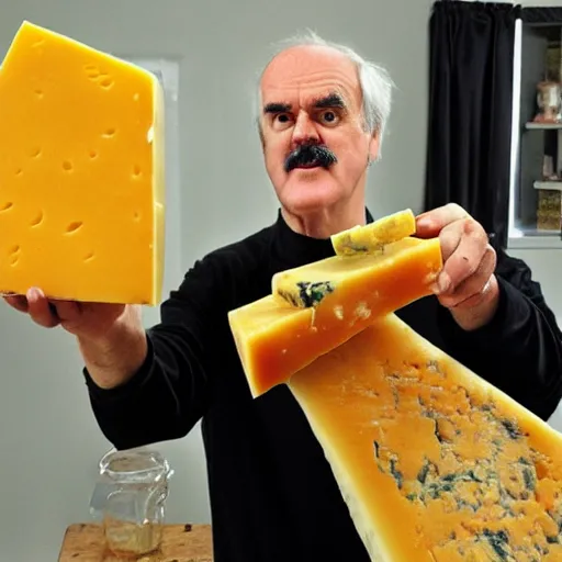 Image similar to cheese john cleese made out of cheese as a cheese