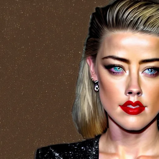 Image similar to a gourd shaped to look like the face of amber heard intercross hybrid mix