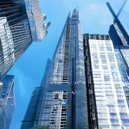 Prompt: giant toothbrush surrounded by skyscrapers