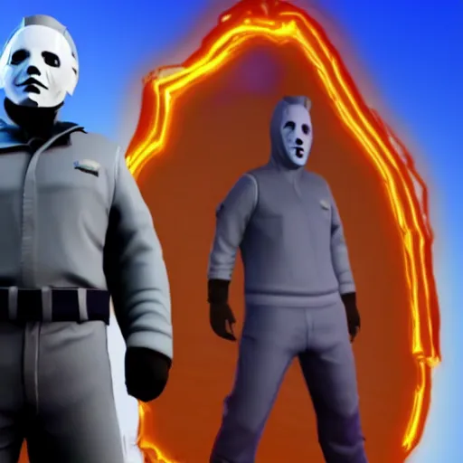 Prompt: Michael Myers in Fortnite 4K quality super realistic