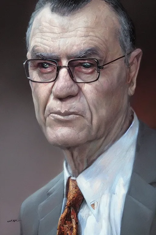 Image similar to Ion Iliescu, closeup character portrait art by Donato Giancola, Craig Mullins, digital art, trending on artstation