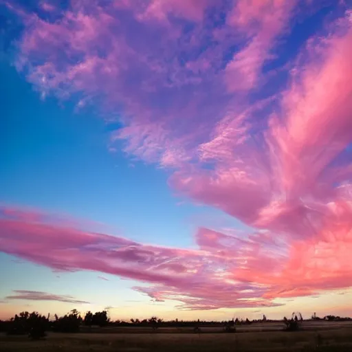 Prompt: cotton candy clouds