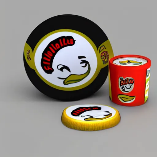 Image similar to the new futuristic Pringles logo, 3d render