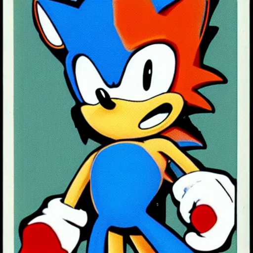 Image similar to sonic the hedgehog in the 1 9 7 0 s