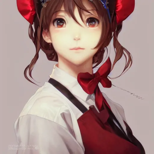 Prompt: beatiful woman wearing cat ears with big sack, a little boy wearing white shirt and red tie, anime key visual, intricate, stunning, highly detailed, digital painting, artstation, smooth, hard focus, illustration,, art by artgerm and greg rutkowski and alphonse mucha