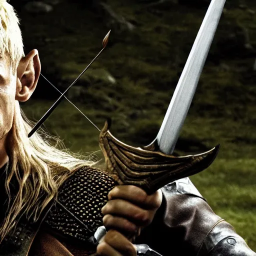 Image similar to messi as legolas in lord of the rings movie, hyper detailed, 8 k