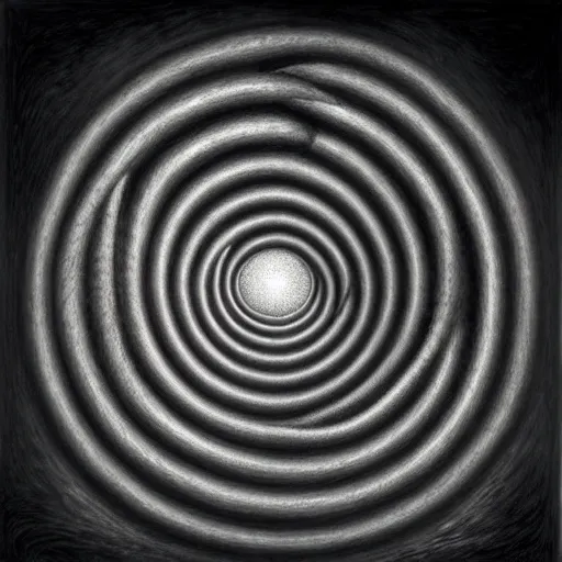 Image similar to hyperbolic spacetime vortex, powered by the void. by anton semenov, hyperrealistic photorealism acrylic on canvas, resembling a high resolution photograph