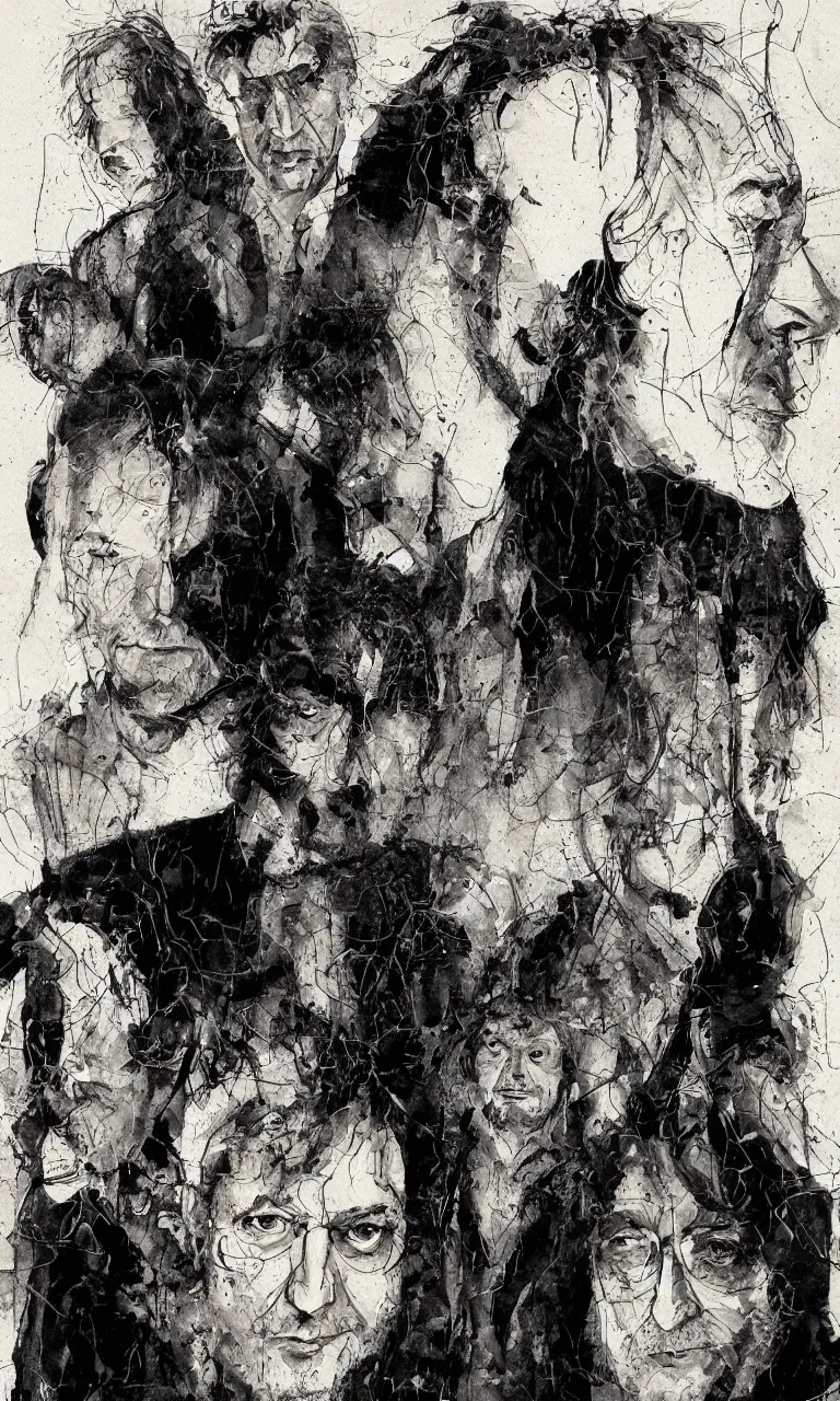 Image similar to portrait of king neil gaiman, mike dringenberg and dave mckean