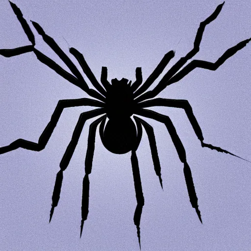 Prompt: depth map of spider crawling in our direction