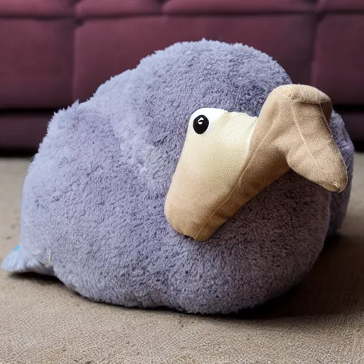 Image similar to a dodo as a plush toy