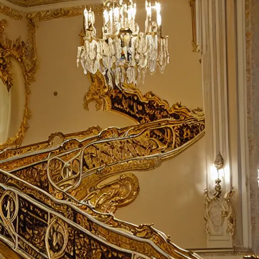 Prompt: Rococo staircase