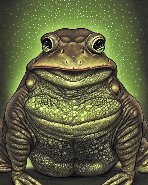 Prompt: highly detailed portrait hypno toad, bartlomiej gawel, marcin blaszczak, magical aura