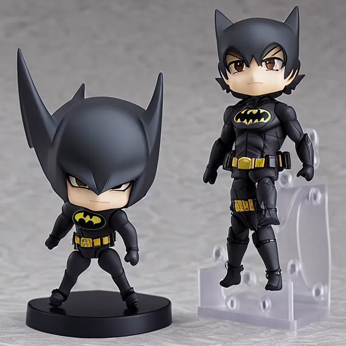 Prompt: An anime Nendoroid of Batman, figurine, detailed product photo