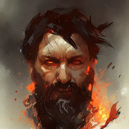 Image similar to portrait of a grizzled wizard by greg rutkowski