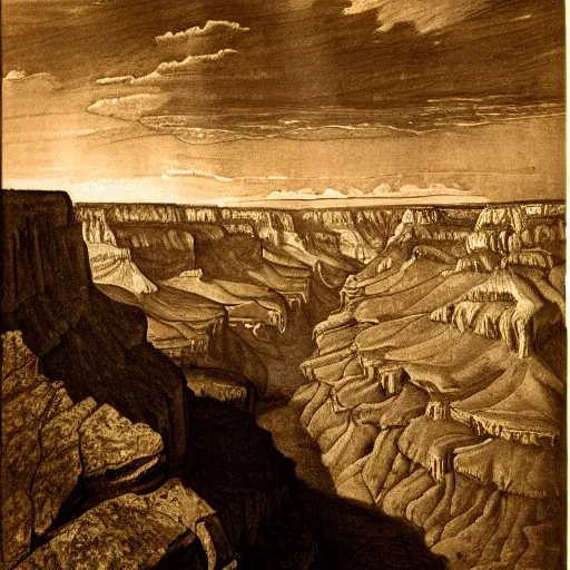 Prompt: Grand Canyon scene by DaVinci. FROG! FROG! FROG! FROG!