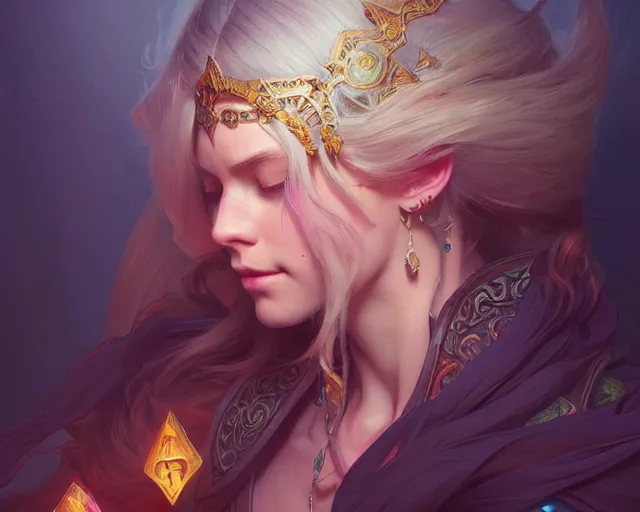 Image similar to if sound had colour, deep focus, d & d, fantasy, intricate, elegant, highly detailed, digital painting, artstation, concept art, matte, sharp focus, illustration, hearthstone, art by artgerm and greg rutkowski and alphonse mucha