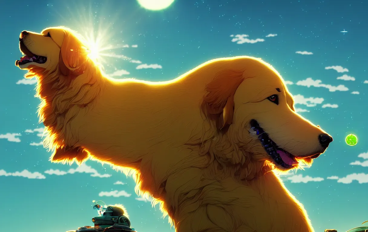 Car Vehicle  Golden Retriever Dog Anime 007 Poster  Zazzle in 2023   Dogs golden retriever Golden retriever Retriever