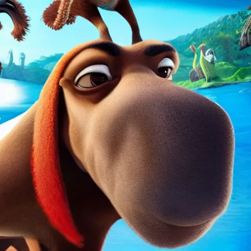 Prompt: Snoop Dogg in Ice Age movie