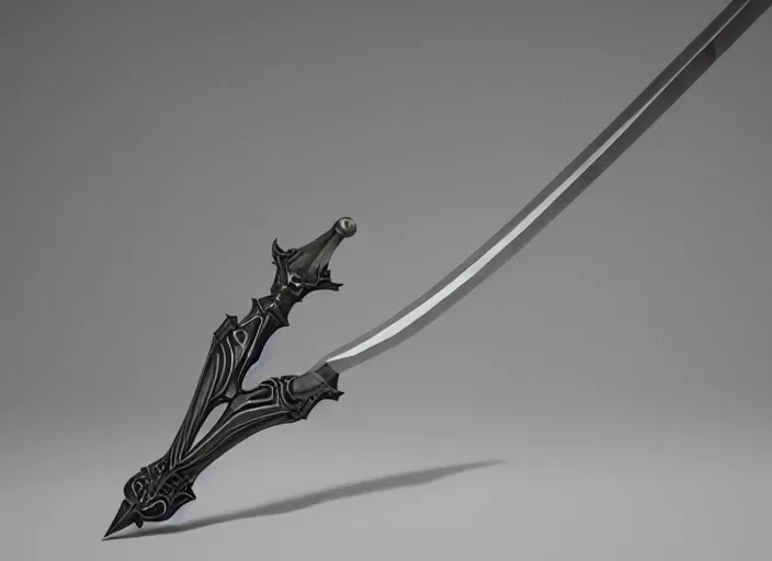 Image similar to An epic fantasy sword with necromantic energies, unreal 5, , octane render, cosplay, RPG portrait, dynamic lighting