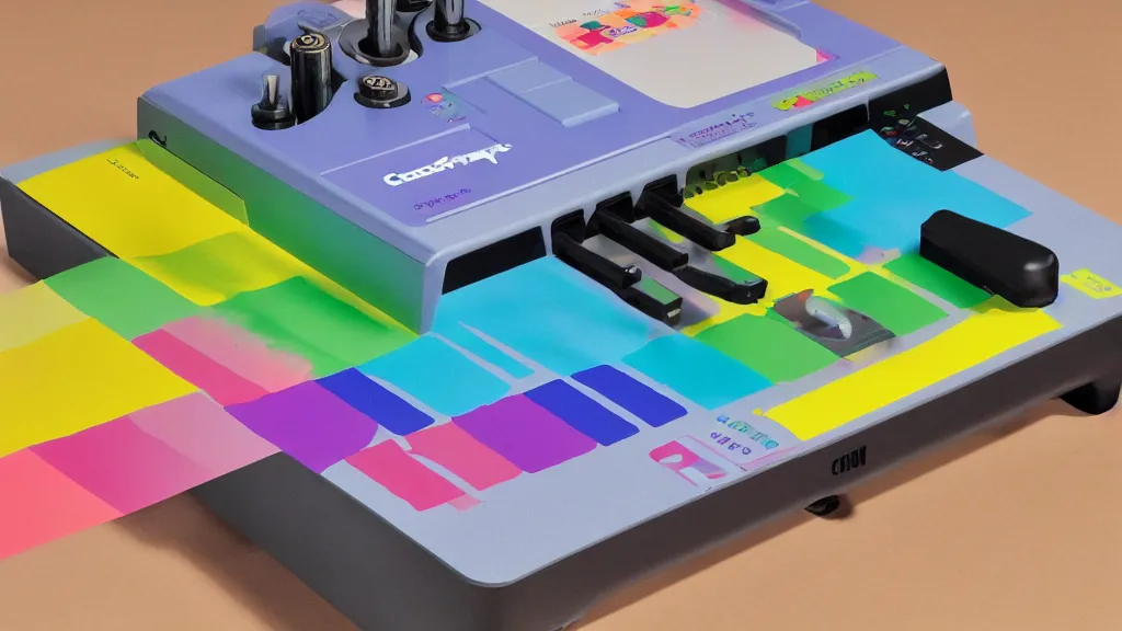 Image similar to cmyk risograph print unemotional drop synthesizer