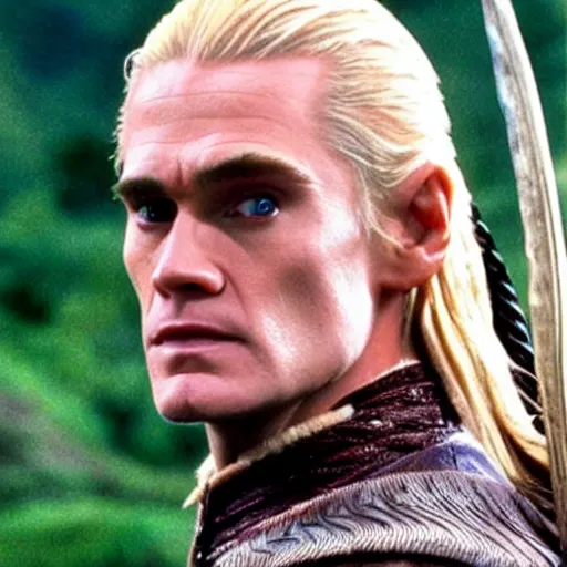 Image similar to jim carrey playing legolas in lord of the rings