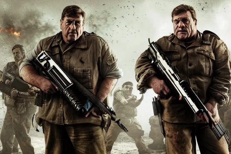 Image similar to john goodman as tank dempsey from call of duty zombies