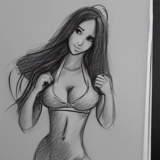 Image similar to milt kahl pencil sketch of angie varona