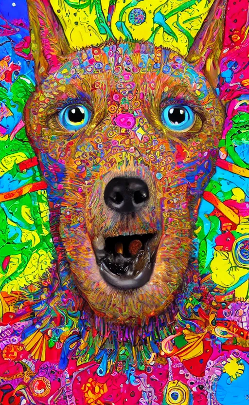 Prompt: a bright colorful intricate and very detailed photorealistic painting of a funny looking character. the character is making a silly face and the background is filled with happy looking animals. high quality. photorealistic. hq. hd. 4 k. award winning. trending on artstation