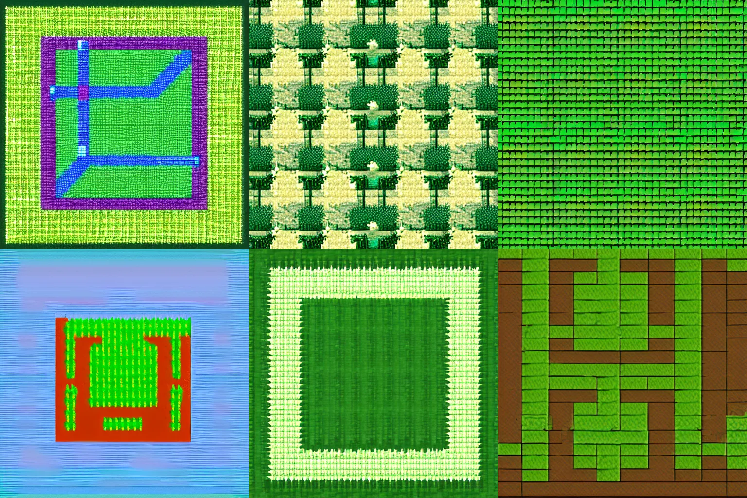 Prompt: videogame texture of grass, pixel art 1 6 x 1 6