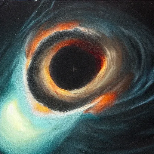 Image similar to man falling in a black hole, oil painting, pale colors, high detail, 8 k, wide angle, trending on artstation,