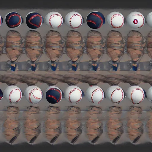 Image similar to baseball tidal wave of baseballs, concept art, by Takumi Park, detailed