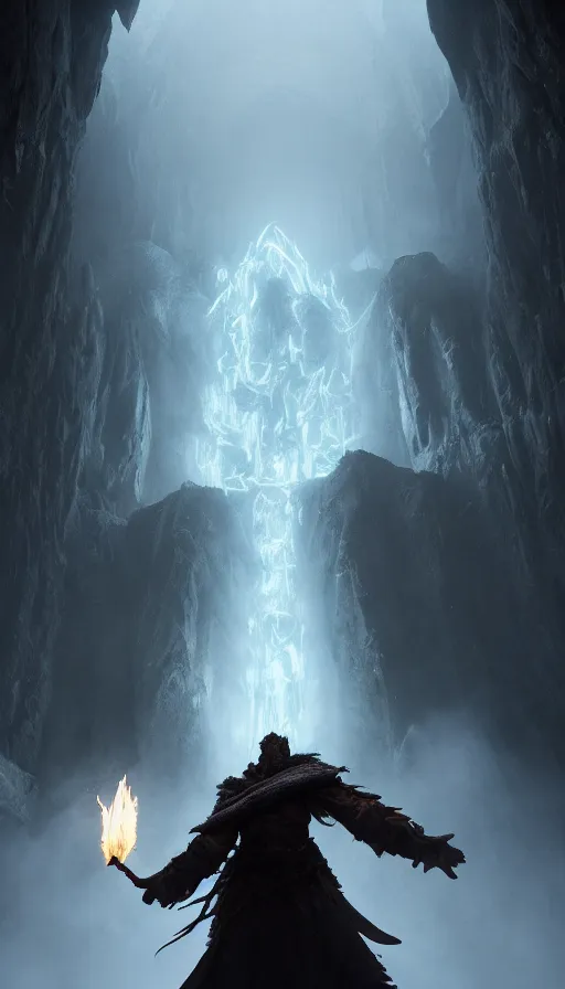 Prompt: The Balrog of Moria, epic portrait shot, cinematic lighting, Rendered Unreal Engine 5, film key art, Greg Rutkowski, Bloom, dramatic lighting