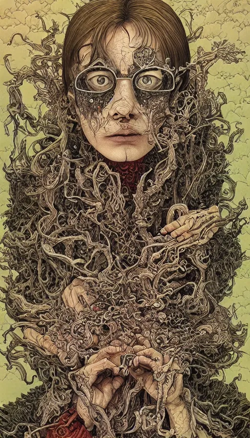 Image similar to portrait painted in jacek yerka style drawn by vania zouravliov and takato yamamoto, inspired by harry potter, intricate acrylic gouache painting, high detail, sharp high detail, artstation