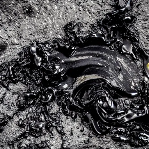 Image similar to crashed cargo plane leaking mysterious black gooey liquid, mysterious black slime, black gooey liquid leaking out of crashed cargo plane, apocalyptic, 8 5 mm f / 1. 4