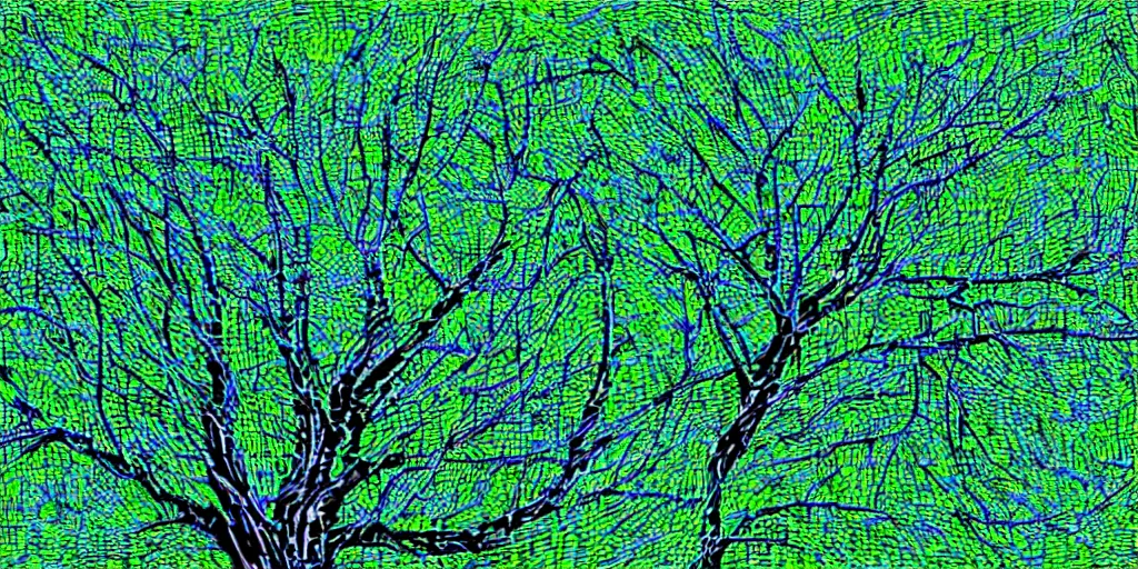Prompt: magiceye of a tree
