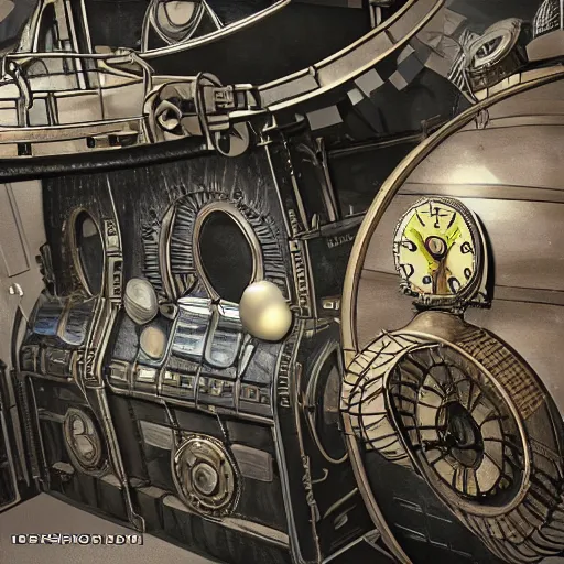 Prompt: photo of a steampunk moonbase