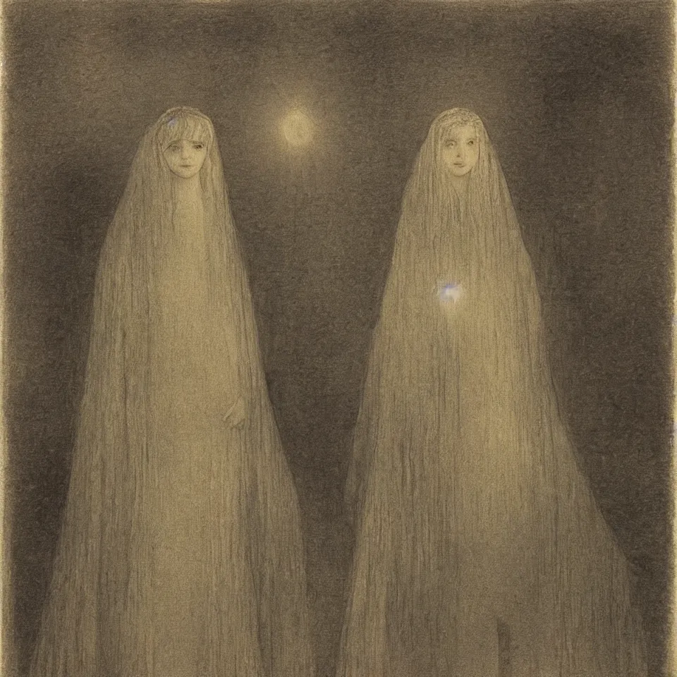 Image similar to beautiful portrait of The princess of The Cold by Alfred Kubin, environment and concept art, iridescent, flickering light, extremely detailed