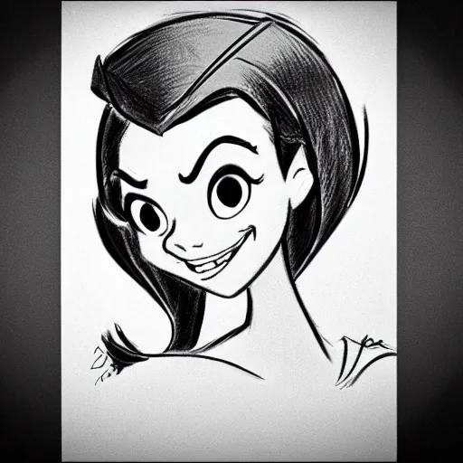 Image similar to milt kahl pencil sketch of victoria justice disney style