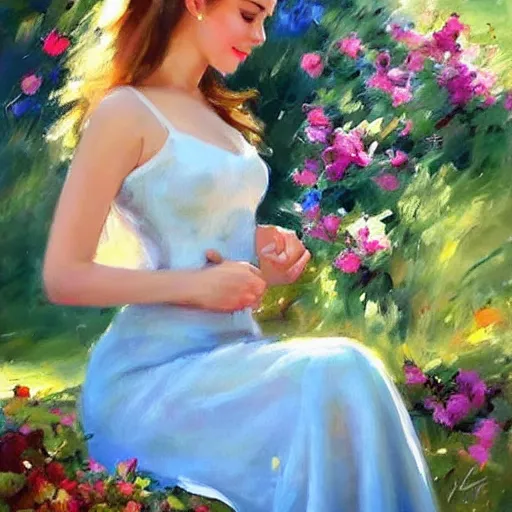 Prompt: painting by Vladimir Volegov