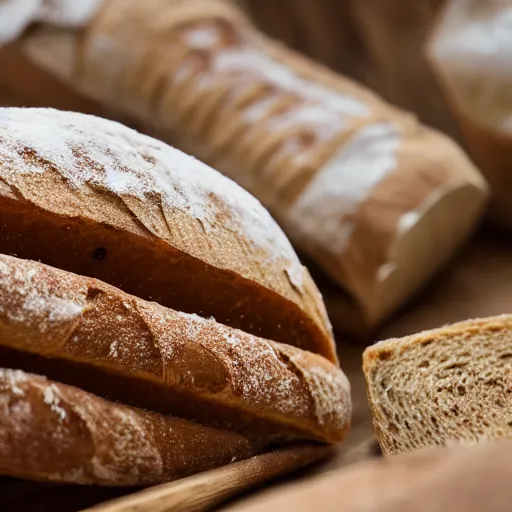 Image similar to a photo of a fort made entirely out of bread, 4k, bokeh