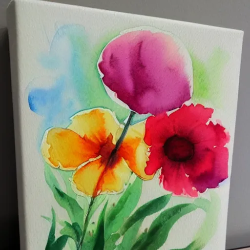 watercolor on canvas flowers and dreams | Stable Diffusion | OpenArt