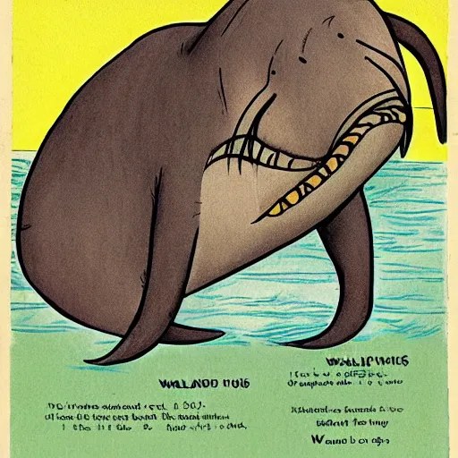 Image similar to walrus illustration by Dr. Suess