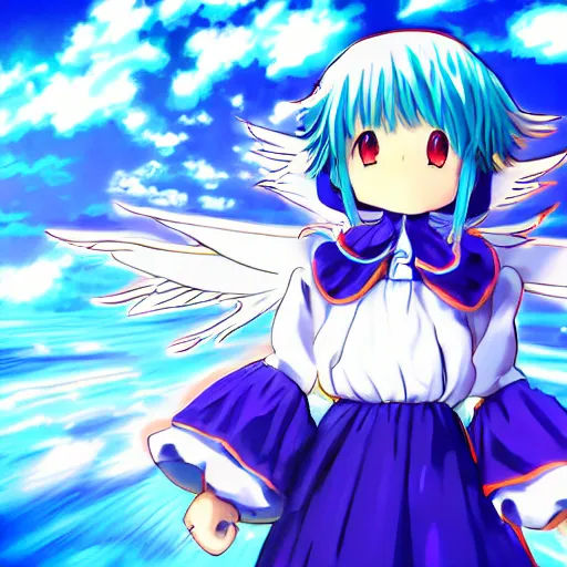 Image similar to anime anime anime anime 4K 4K 4K 4K 4K 4K 4K 4K 4K 4K anime anime anime anime anime anime high-quality high-quality best best best best best best best best portrait of Cirno from Touhou Project in the style of Danbooru, SFW version