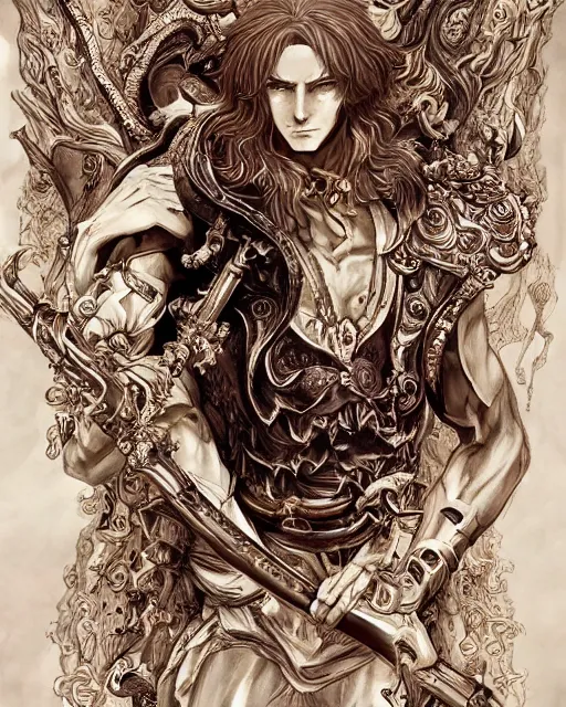 Image similar to the gods of olympus, baroque style, elegant, beautiful, mesmerizing, concept art, highly detailed, artstation, behance, deviantart, inspired by innocent manga, inspired by castlevania concept art, trending, ayami kojima, shinichi sakamoto