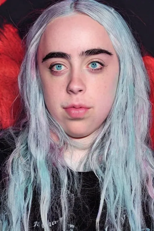Prompt: half billie eilish half crustacean