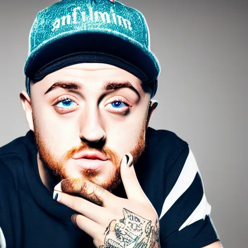 Image similar to portrait mac miller, poster, smooth, clear face, sharp focus, 8 k, highly detailed, hd