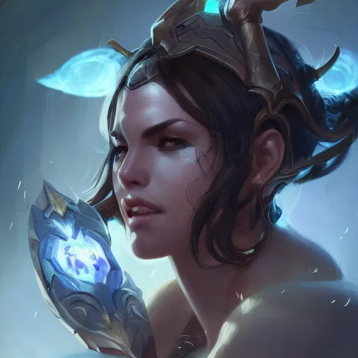 Image similar to Ahr,i League of legends, fantasy, portrait, highly detailed, digital painting, trending on artstation, concept art, sharp focus, illustration, art by artgerm and greg rutkowski and magali villeneuve