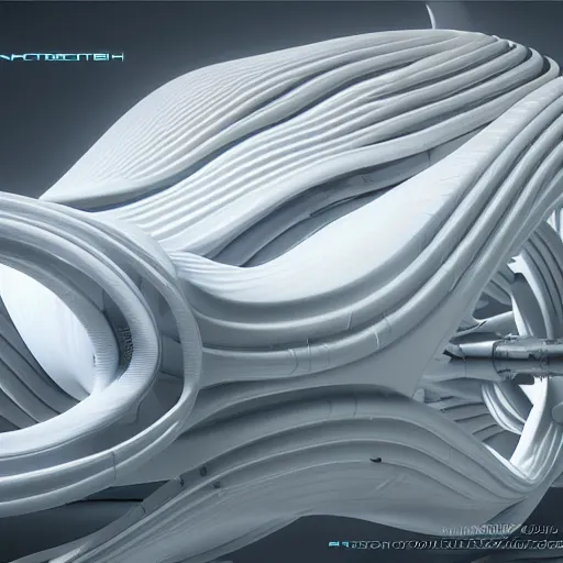 Image similar to xenomorph biomorphic futuristic time machine designed by santiago calatrava, octane 8 k 3 d render