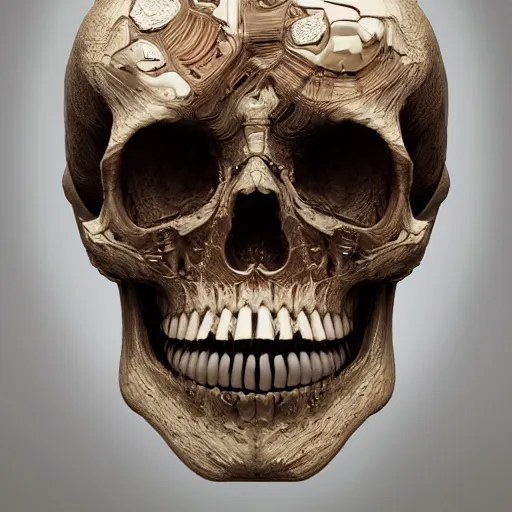 Image similar to portrait_of_a_melting_skull._intricate_abstract._intricate_artwork._by_Tooth_Wu_wlop_beeple_dan_mumford._octane_render_trending_on_artstat